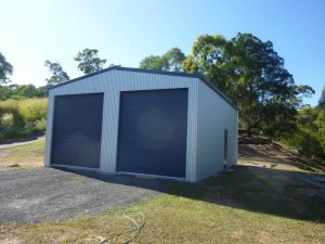 High clearance gable shed for large boat            