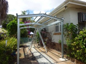 Single bay gable carport     