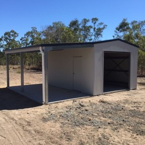 Gable shed with awning              