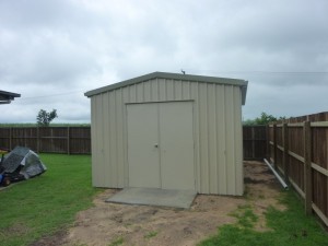 Gable shed with double PA door            